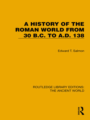cover image of A History of the Roman World from 30 B.C. to A.D. 138